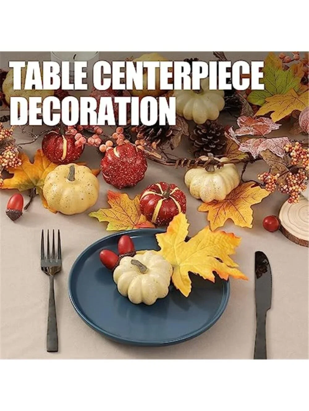 Pumpkin Decor Set 23 PCS Fall Harvest Bowl Filler Decorations